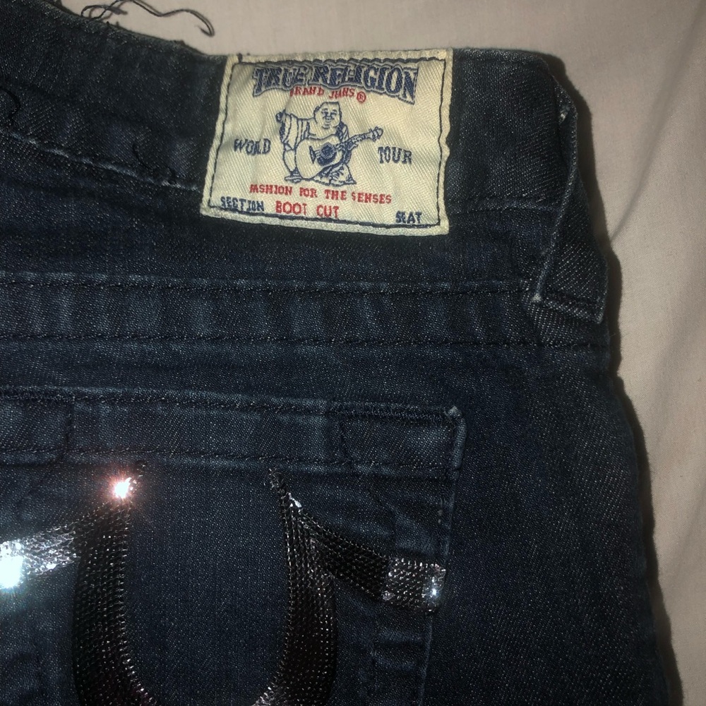 Beautiful Shimmery Pocket True Religion jeans.